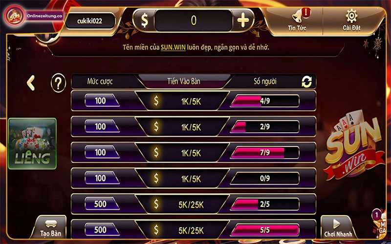 Đôi nét về liêng tại cổng game Sunwin