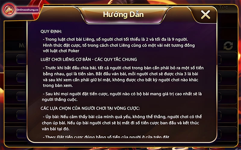 Tìm hiểu luật chơi liêng tại Sunwin